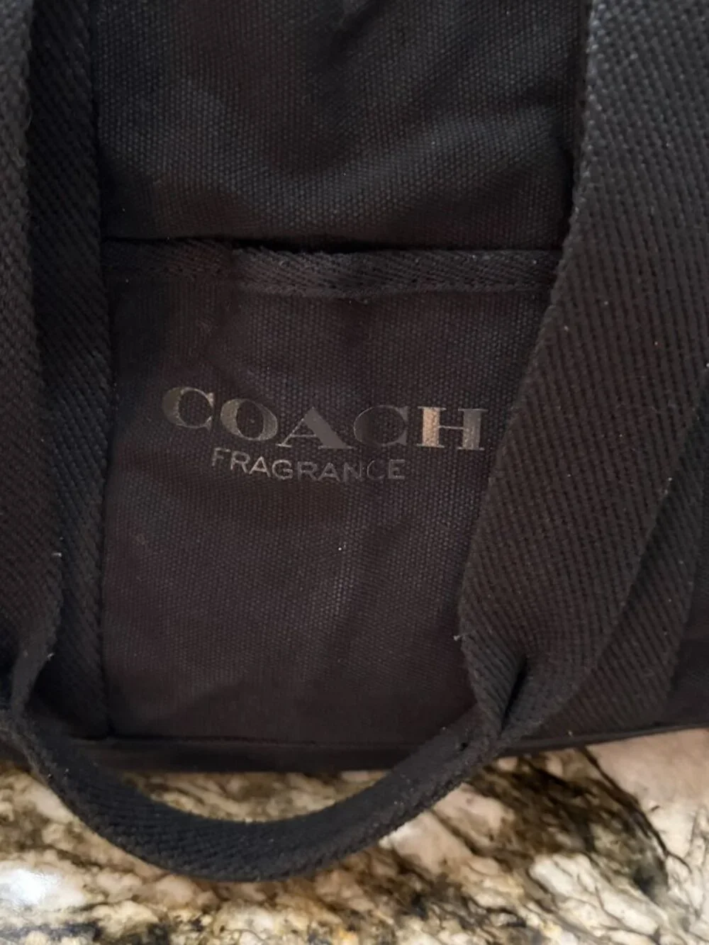 Coach Fragrance Canvas Tote Bag Black